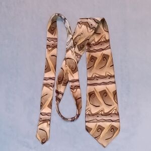 Elegant Tan and Brown Men's Tie